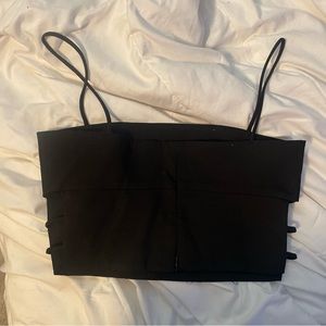 Zara black sexy cropped top